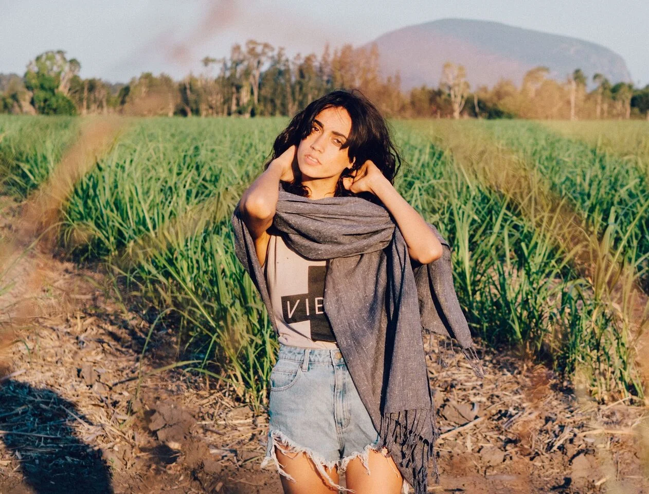 When you can still rock short shorts and a singlets but a scarf makes it winter right? T he steel grey shawl , handmade in Nepal from 100% cotton and $52