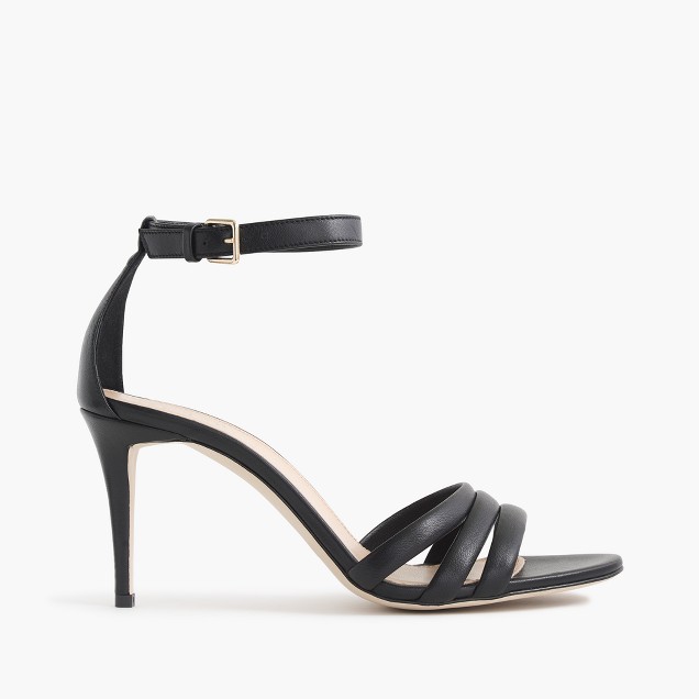 Leather ankle-strap sandals