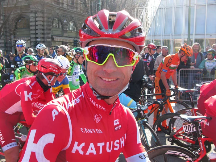 Angel Vicioso is all smiles in the pre race sun