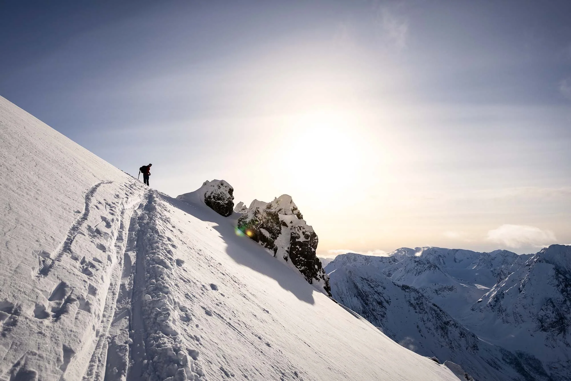 turno smučanje z linijo navzgor