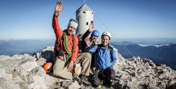 Snemanje v severni triglavski steni