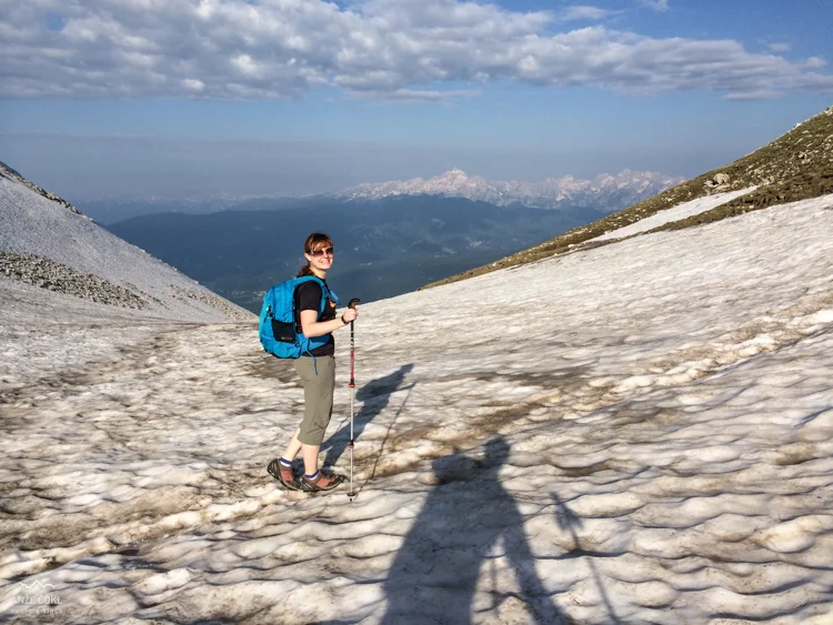 Polet z vrha Stola (2236 m) v Karavankah