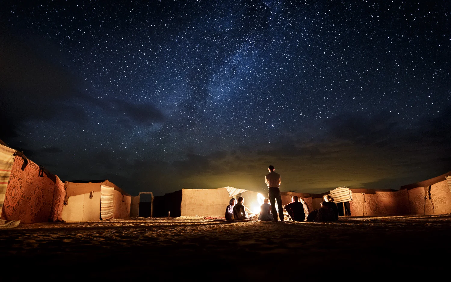 Night in the open, West Sahara Desert, Africa