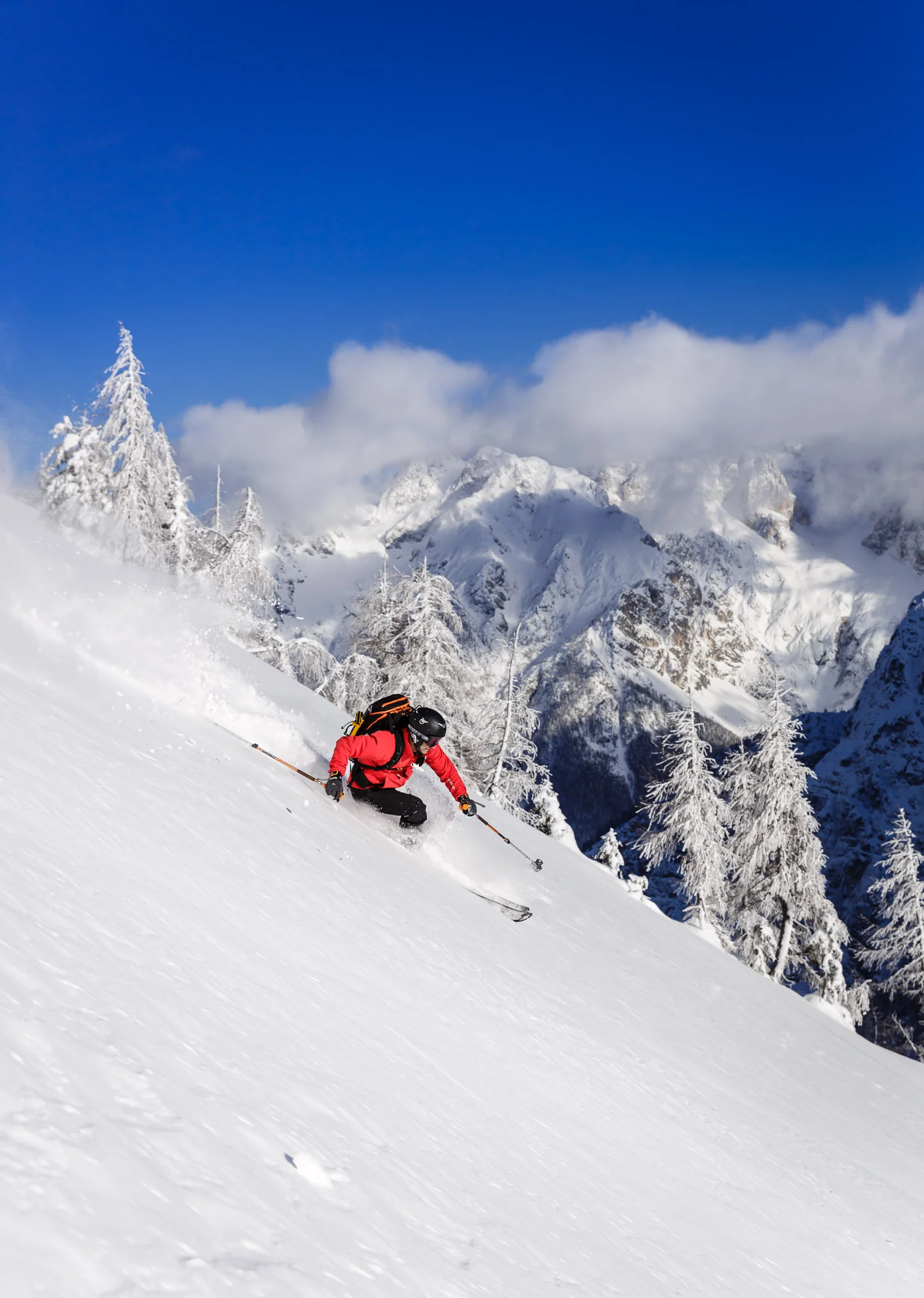 First track in the new season, Julian Alps, Slovenia