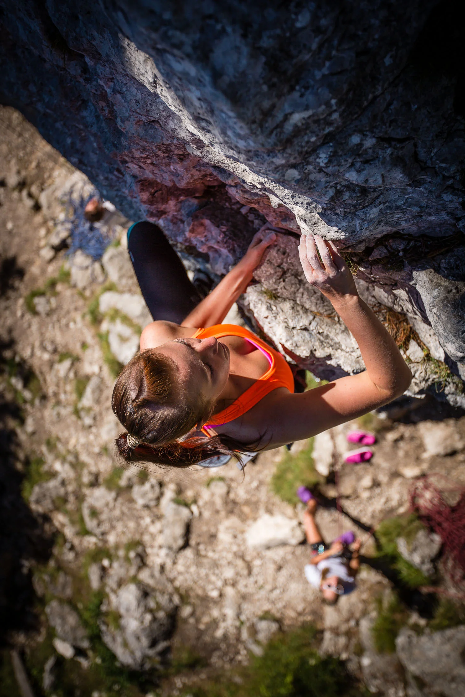 Sport climbing in the Dolomites, Italy