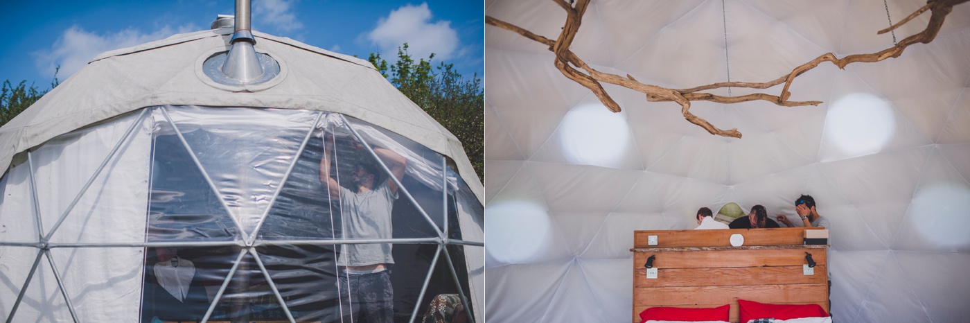 Dome accomodation Welsh wedding Fforest campiste
