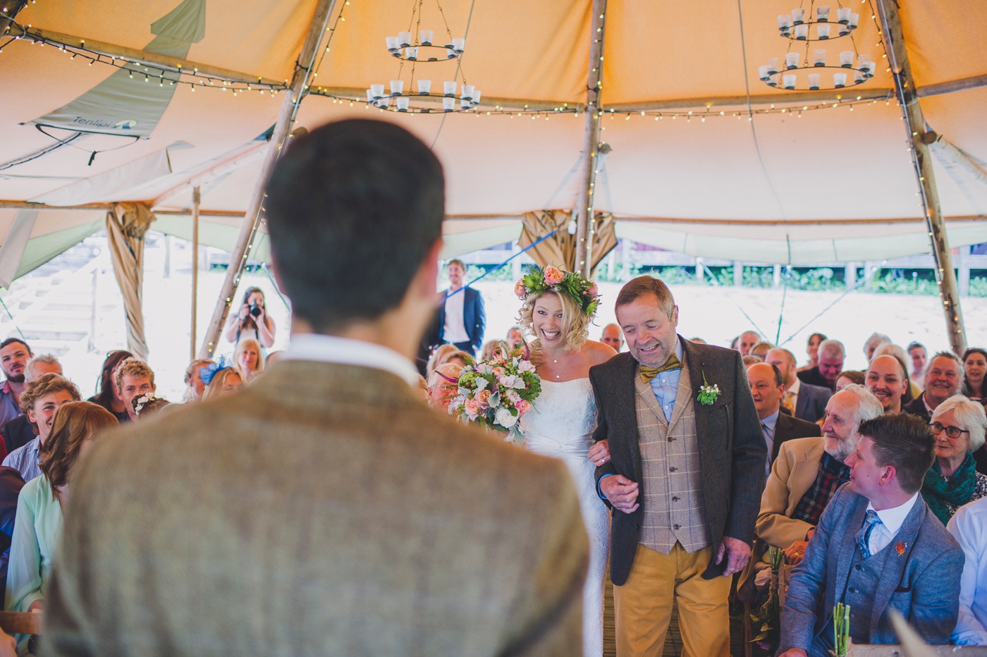 Teepee wedding ceremony Fforest