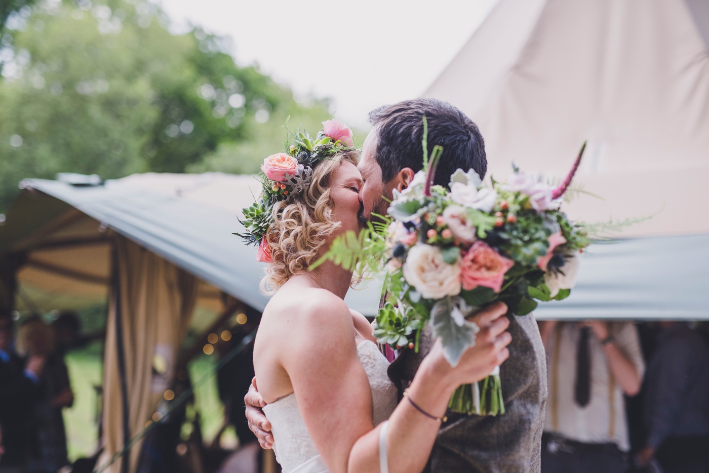 Welsh outdoor wedding ceremony Fforest