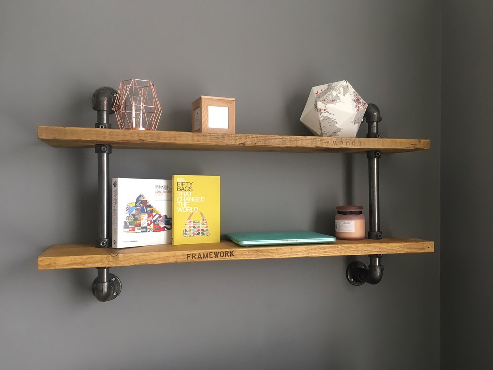 Reclaimed Industrial Style Open, Industrial Style Shelving