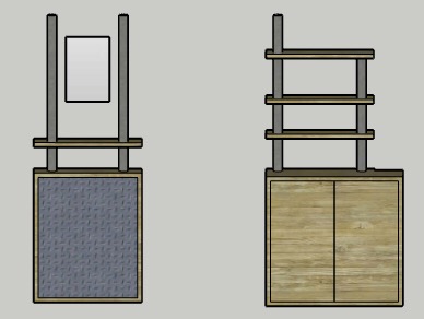 Mocked up 3D designs