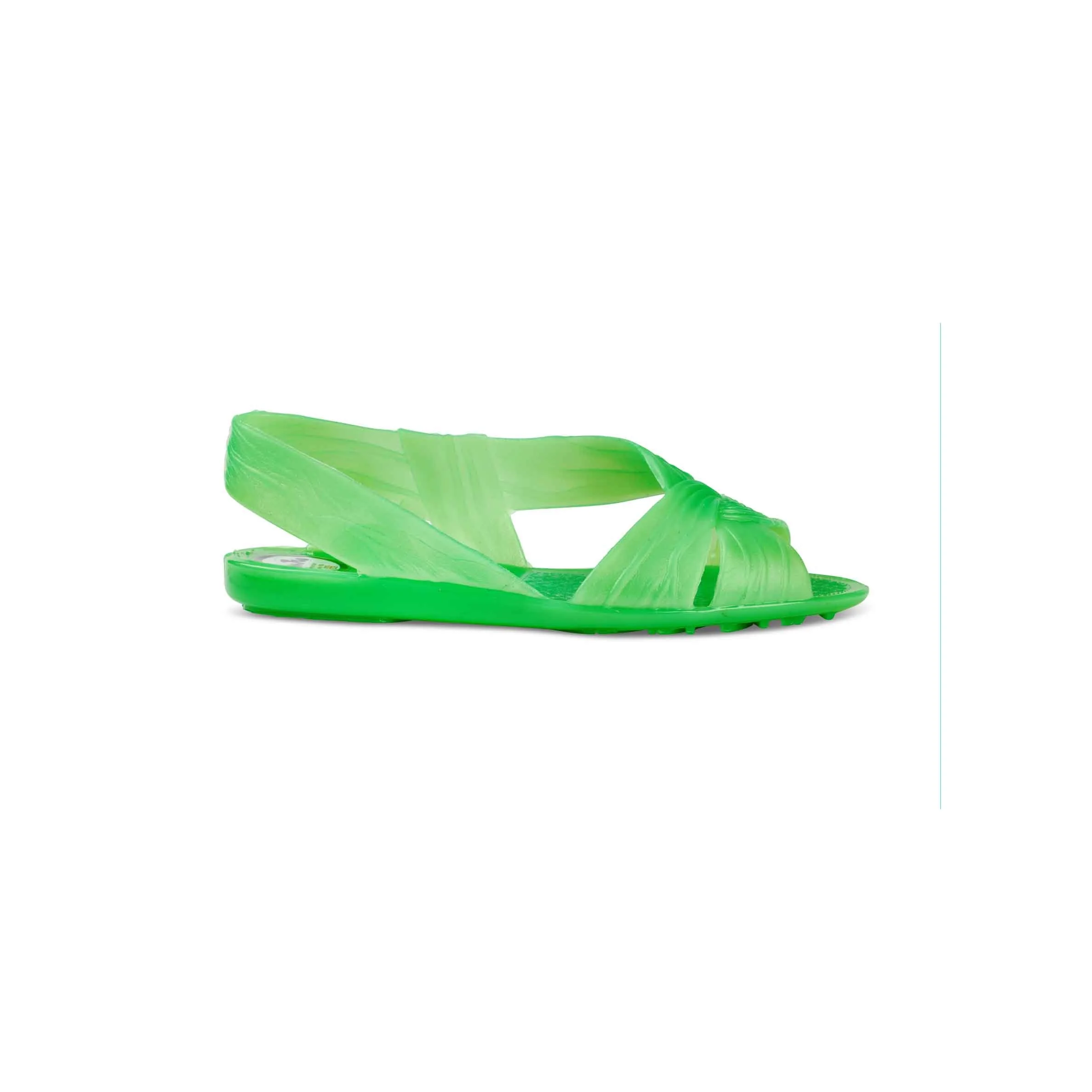 neon green jelly sandals