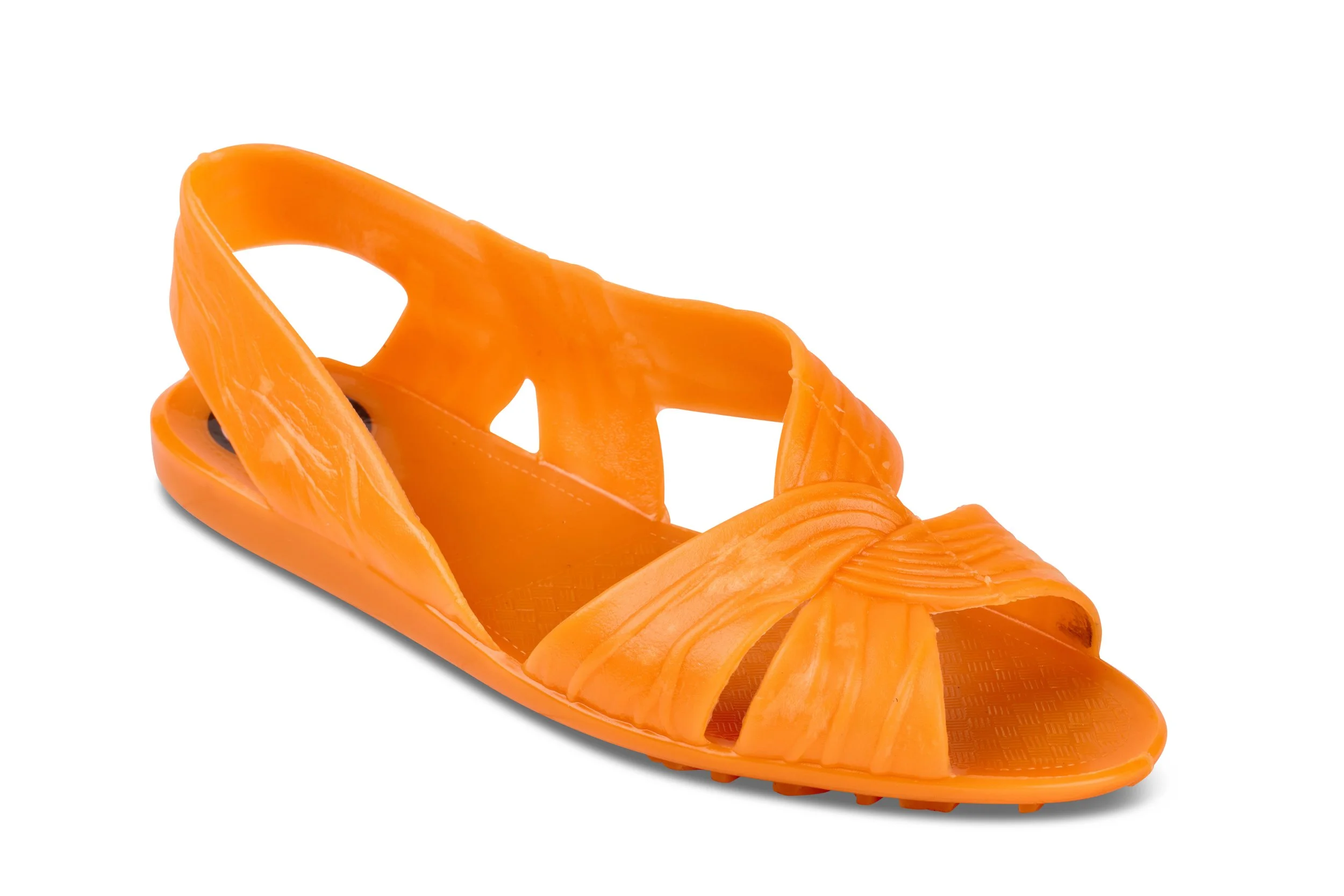 orange jelly shoes