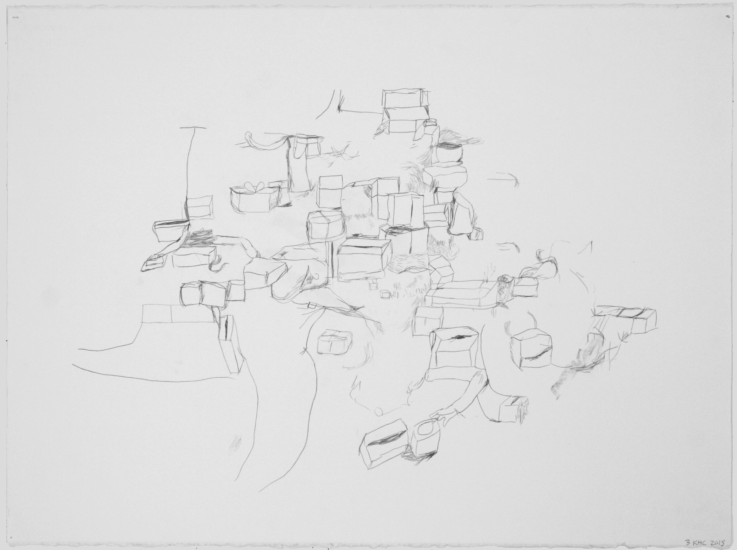  Untitled, 2013. 22" x 30", pencil on paper.  
