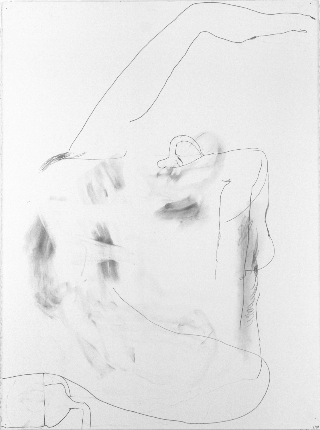  Untitled, 2014. 30" x 22", pencil on paper. 