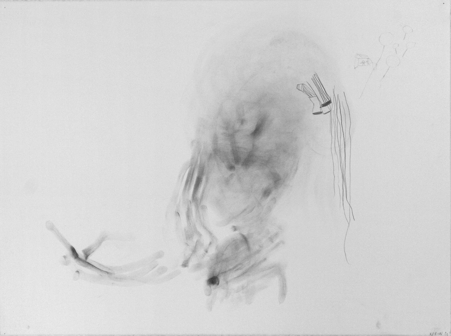  Untitled, 2014. 22" x 30", pencil on paper.  