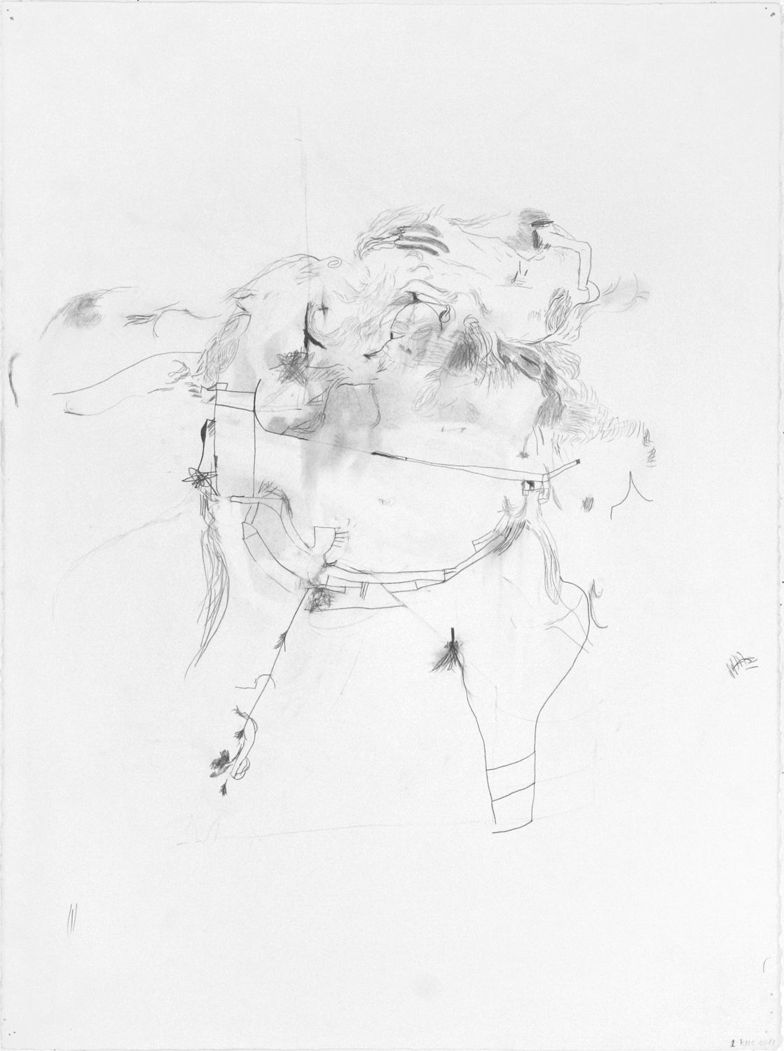  Untitled, 2013. 30" x 22", pencil on paper. 