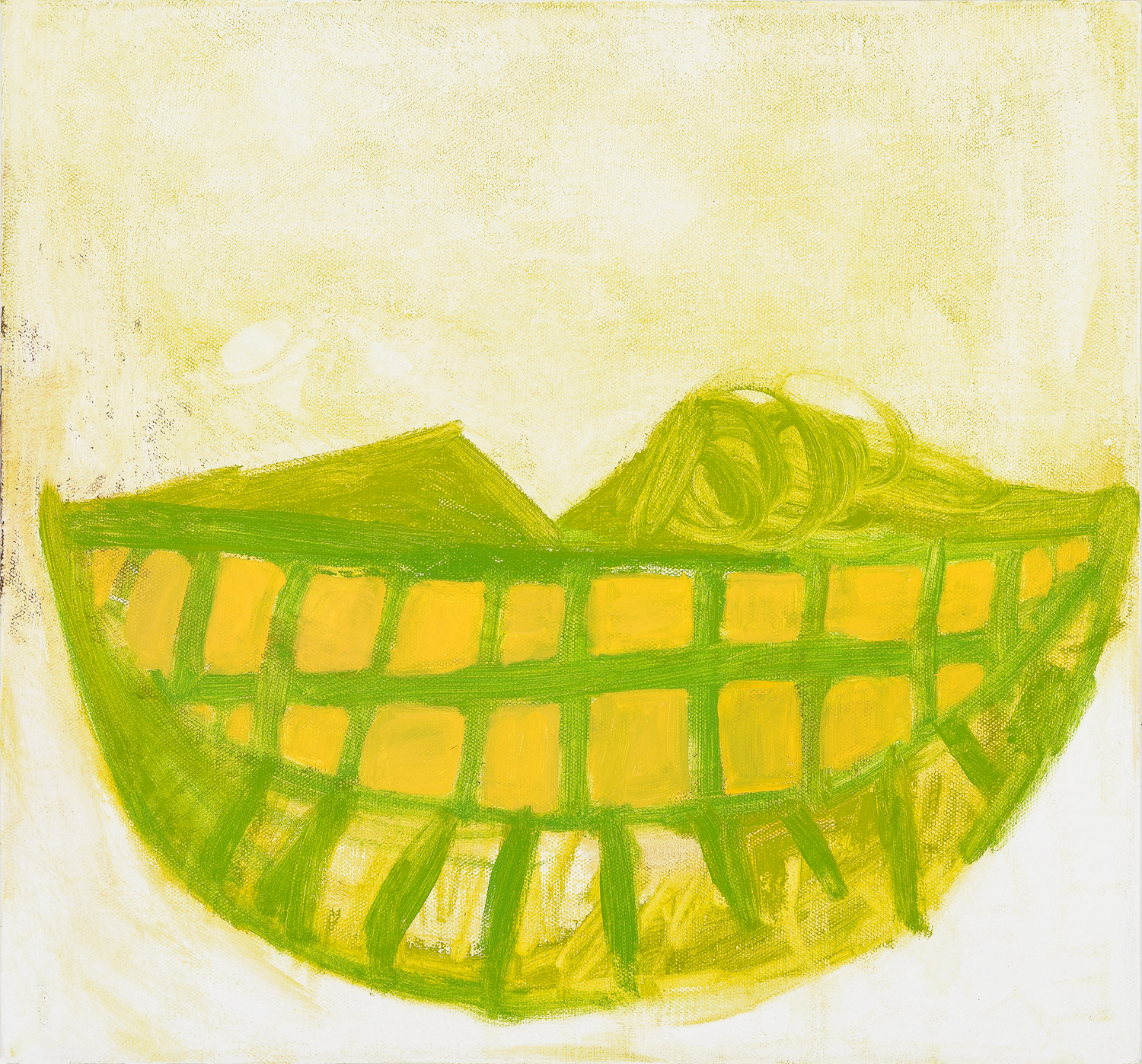  Smiley one too, 2015. 14" x 15", oil on canvas.  