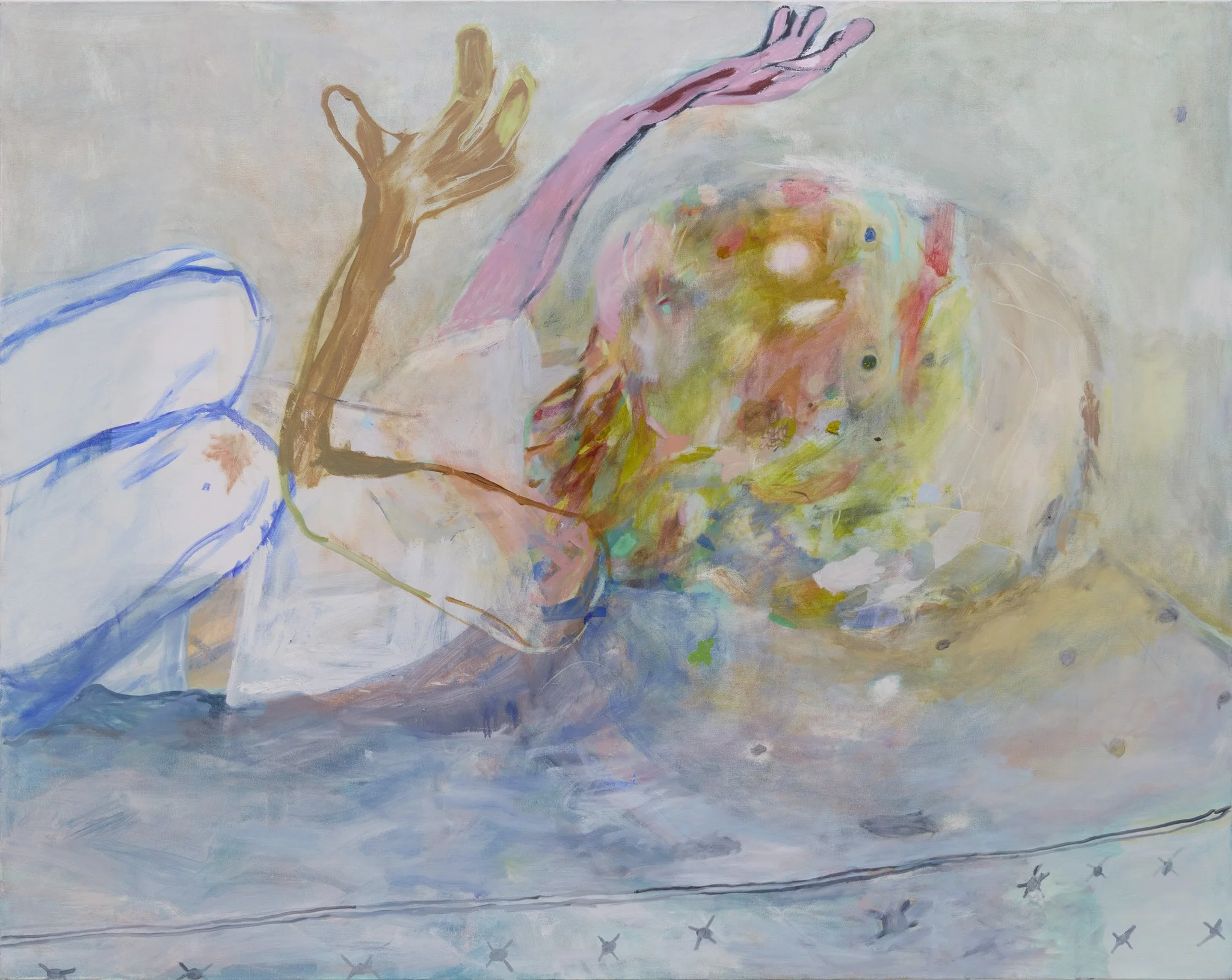  Where Is This, 2025. Oil on canvas, 54" x 68" 