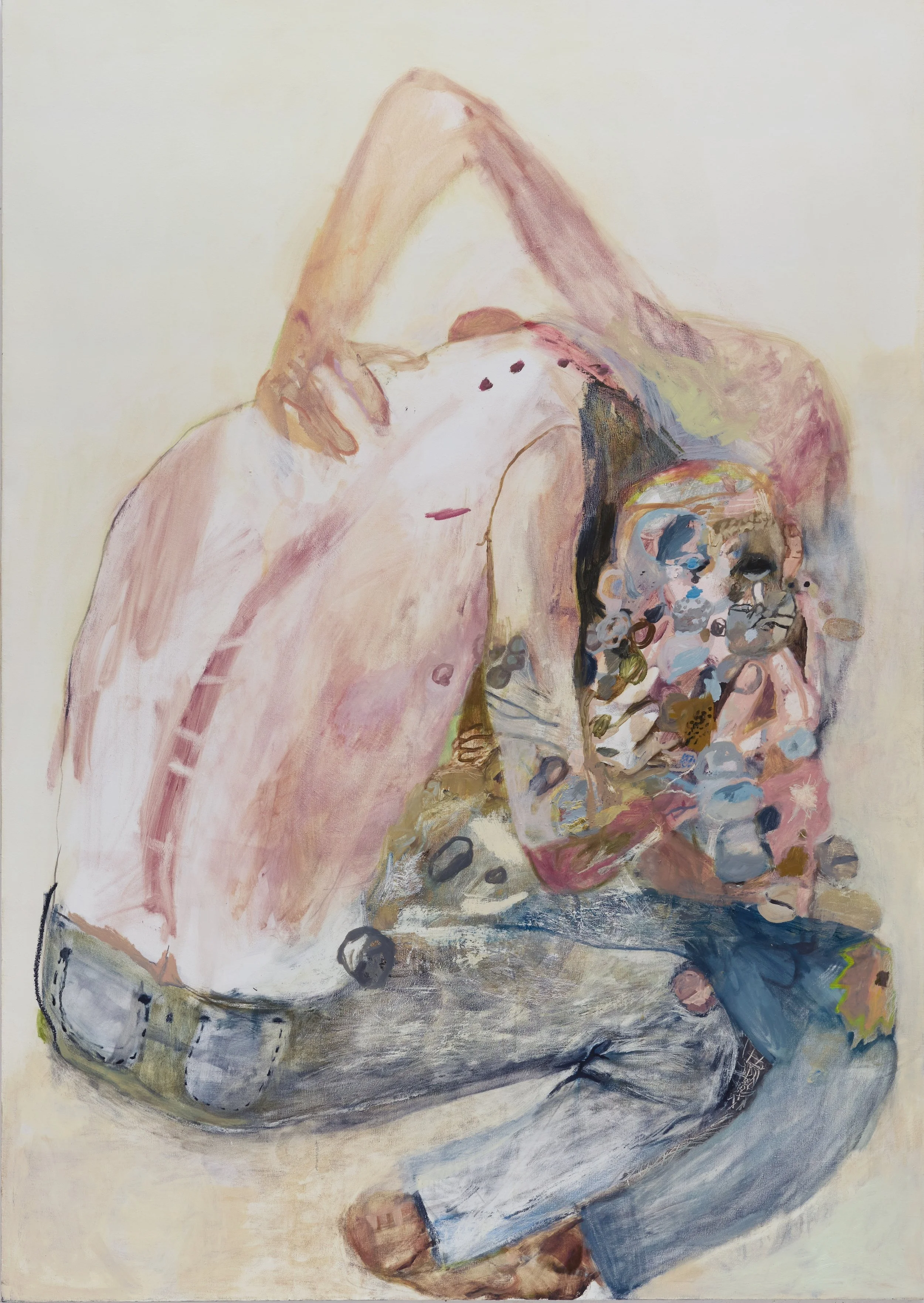  Bag of Rocks, 2024. Oil on canvas, 68" x 48" 