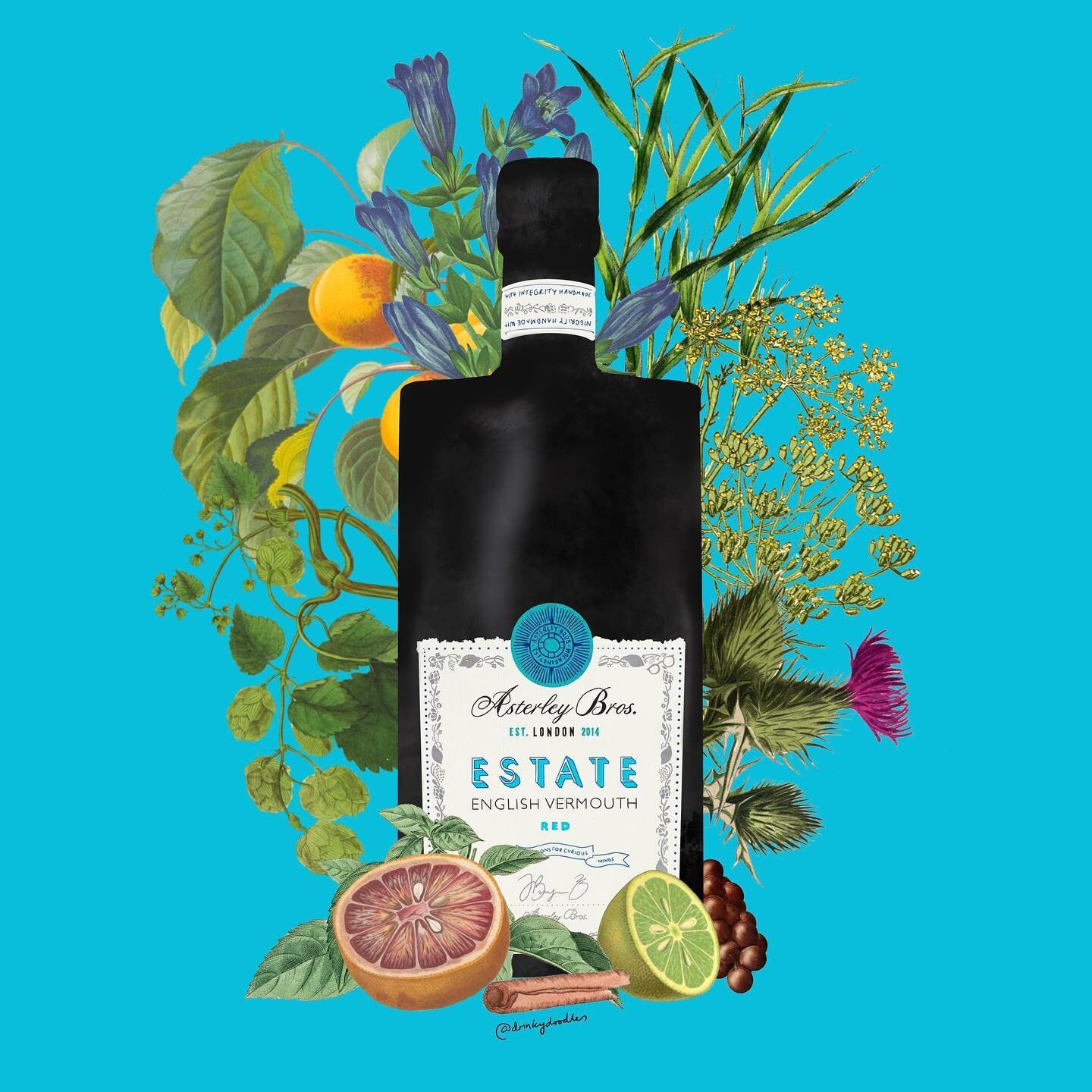 ESTATE VERMOUTH
-
Our sweet vermouth, Estate, is made by infusing 31 botanicals with English pinot noir. Made in the Italian &lsquo;rosso&rsquo; style, notes of orange, cacao, rosemary and wormwood combine to form a full-bodied vermouth.

Lower in su