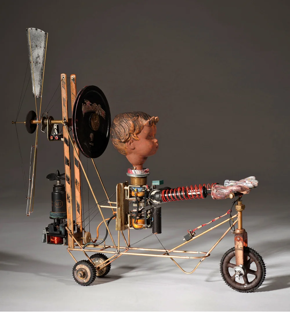 Workmen's Circle (2011), mixed media construction, 21 x 8 x 18 in.
