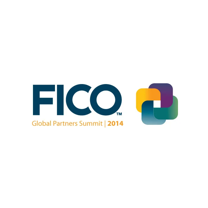 Each year FICO holds an international conference for their employees. It was important to retain the strength and stoicism of the wordmark while adding a friendly, community-oriented symbol.