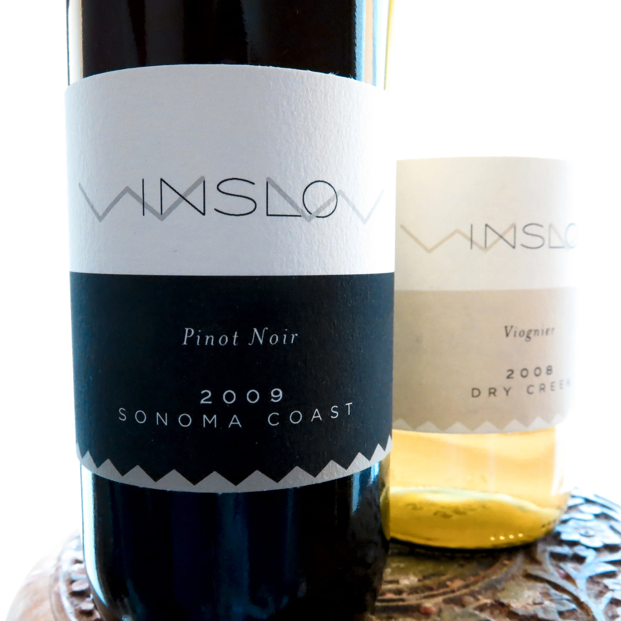 Typography and package design for Winslow, a new wine grown and produced in Sonoma Valley.