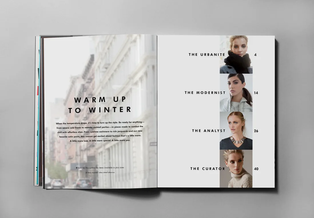 Direct Mail Catalog Spread Design