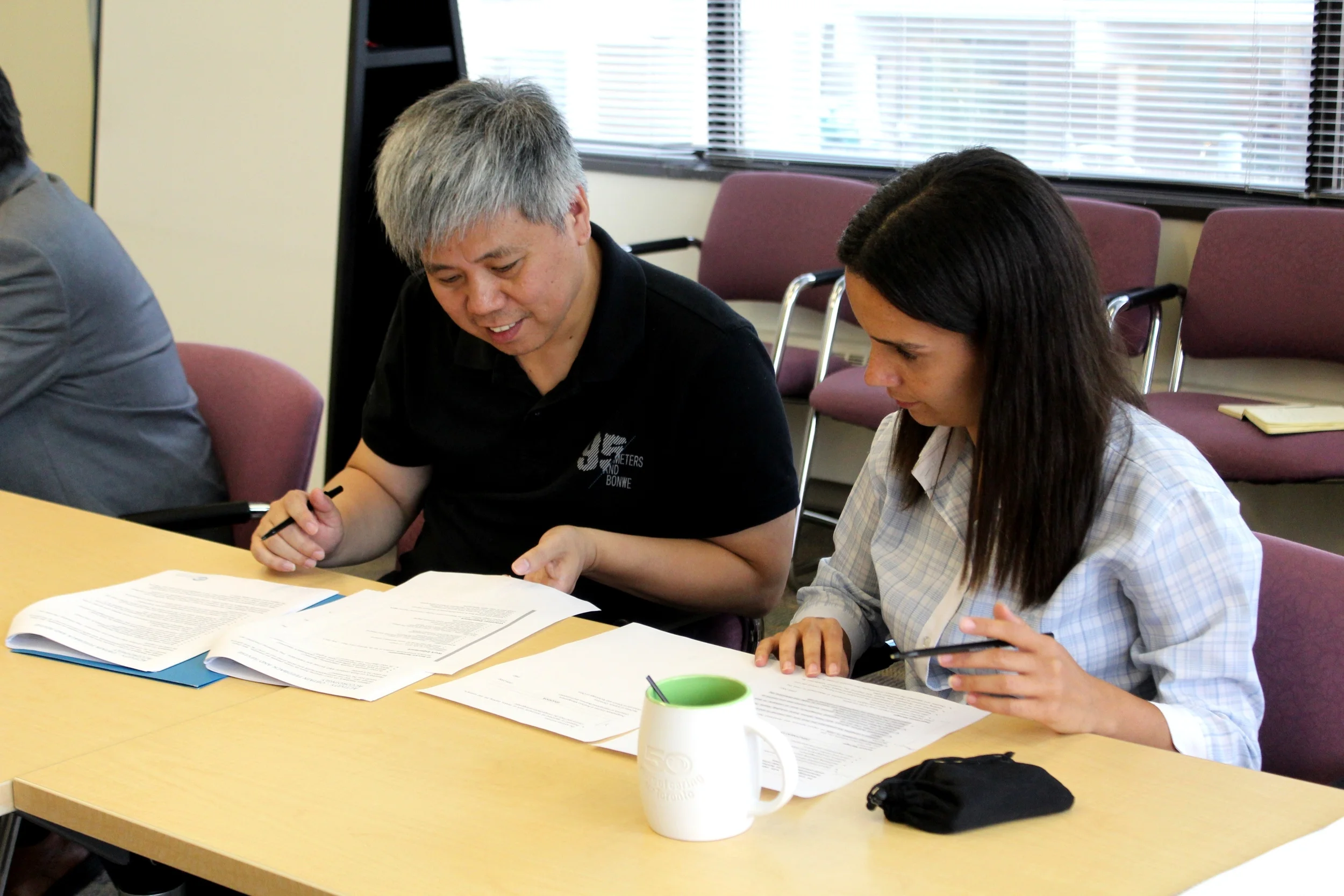 PARTICIPANTS AT A RESUME WORKSHOP AT the Community Care Access Centre