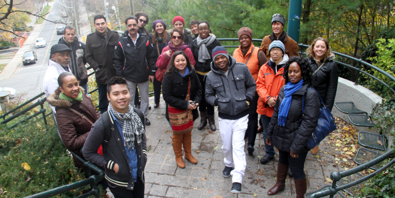 Our Stepping Stones participants on a city tour