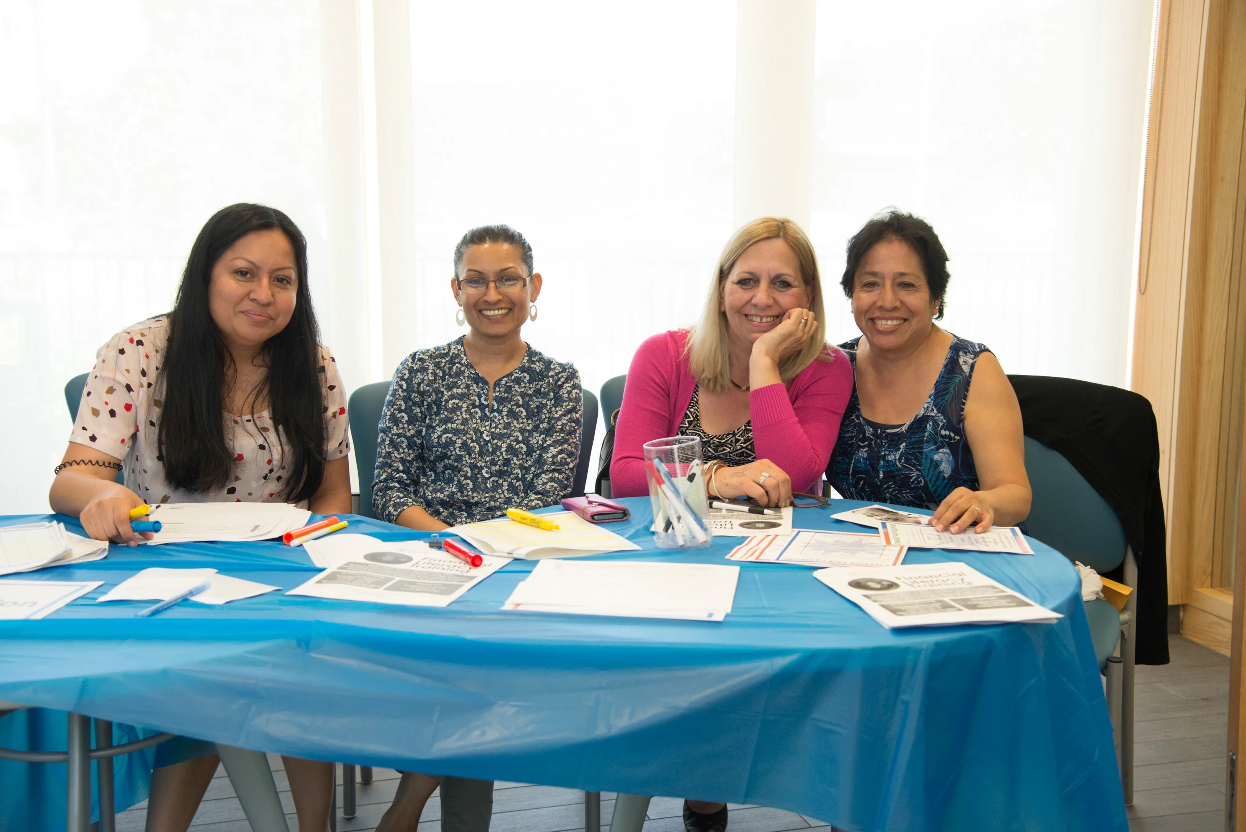 Supportive NYCH staff at the Change Fair registration table