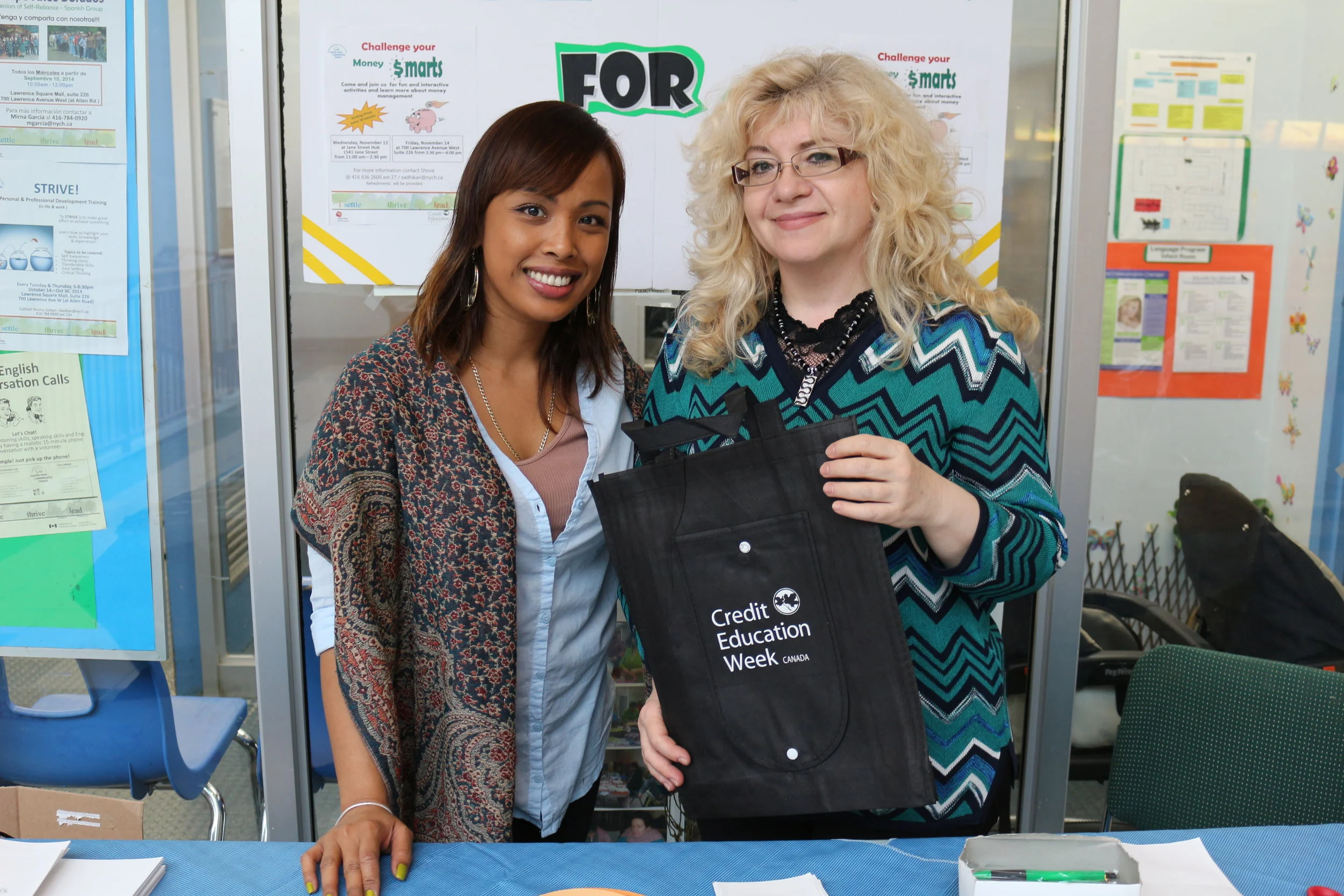Volunteers at Credit Education Week event