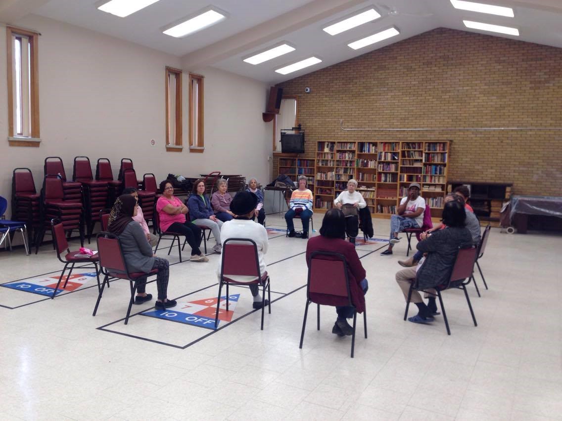 Meditation time at Black Creek Community Health Center, March 2017