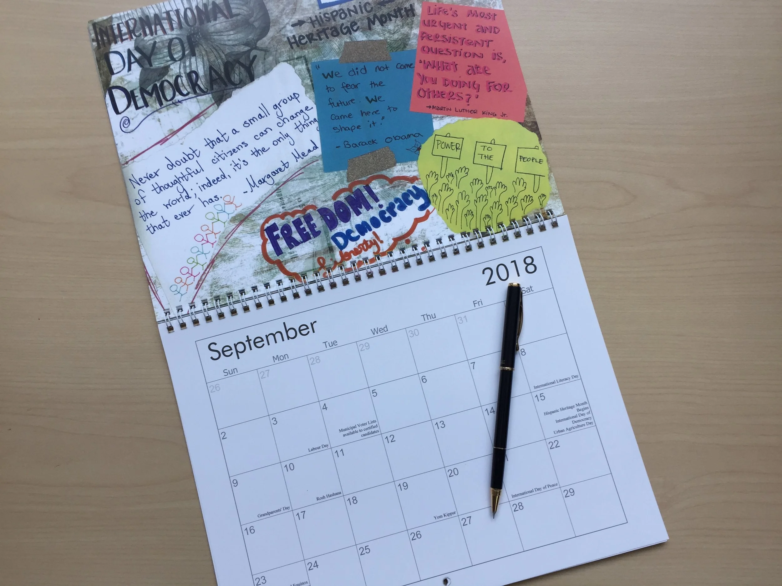 Special thanks to Amy, Gulcin, and Joanna for all of your time, dedication, and creativity in putting this calendar together.