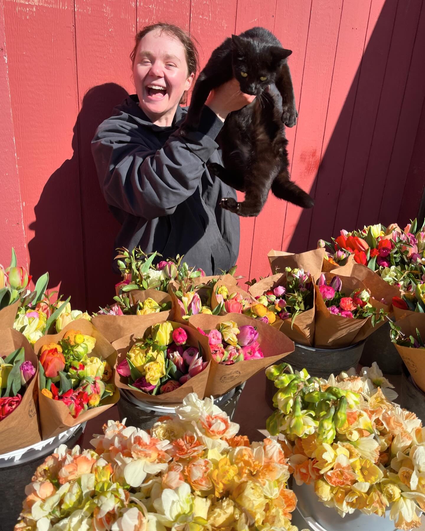 It&rsquo;s Alyssa&rsquo;s last day on the farm, and we couldn&rsquo;t resist a flower (and cat) photo shoot! 
We can't thank Alyssa enough for all her hard work on the farm over the last two seasons. She is a master at packing, flower harvesting, ten