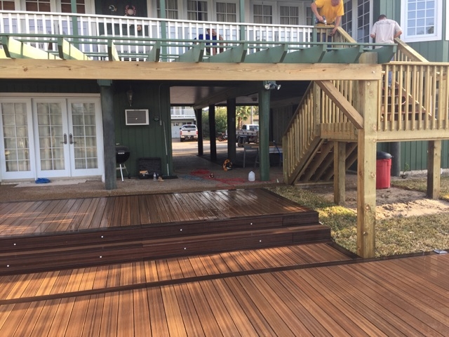 New Deck & Stairs in Rockport, Texas.