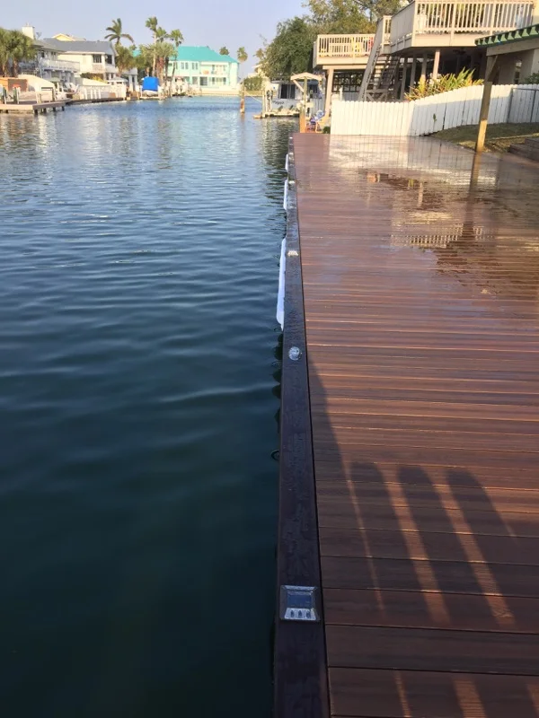 Deck along the canal Rockport, Texas.