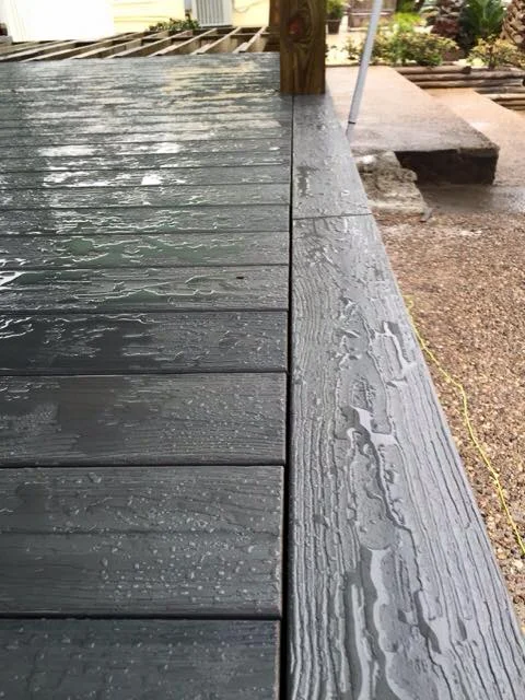 Deck build despite the rain Rockport Texas