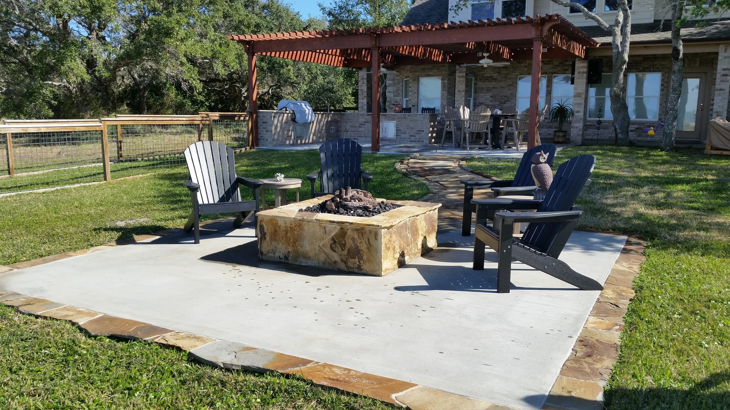Outdoor fire pit area