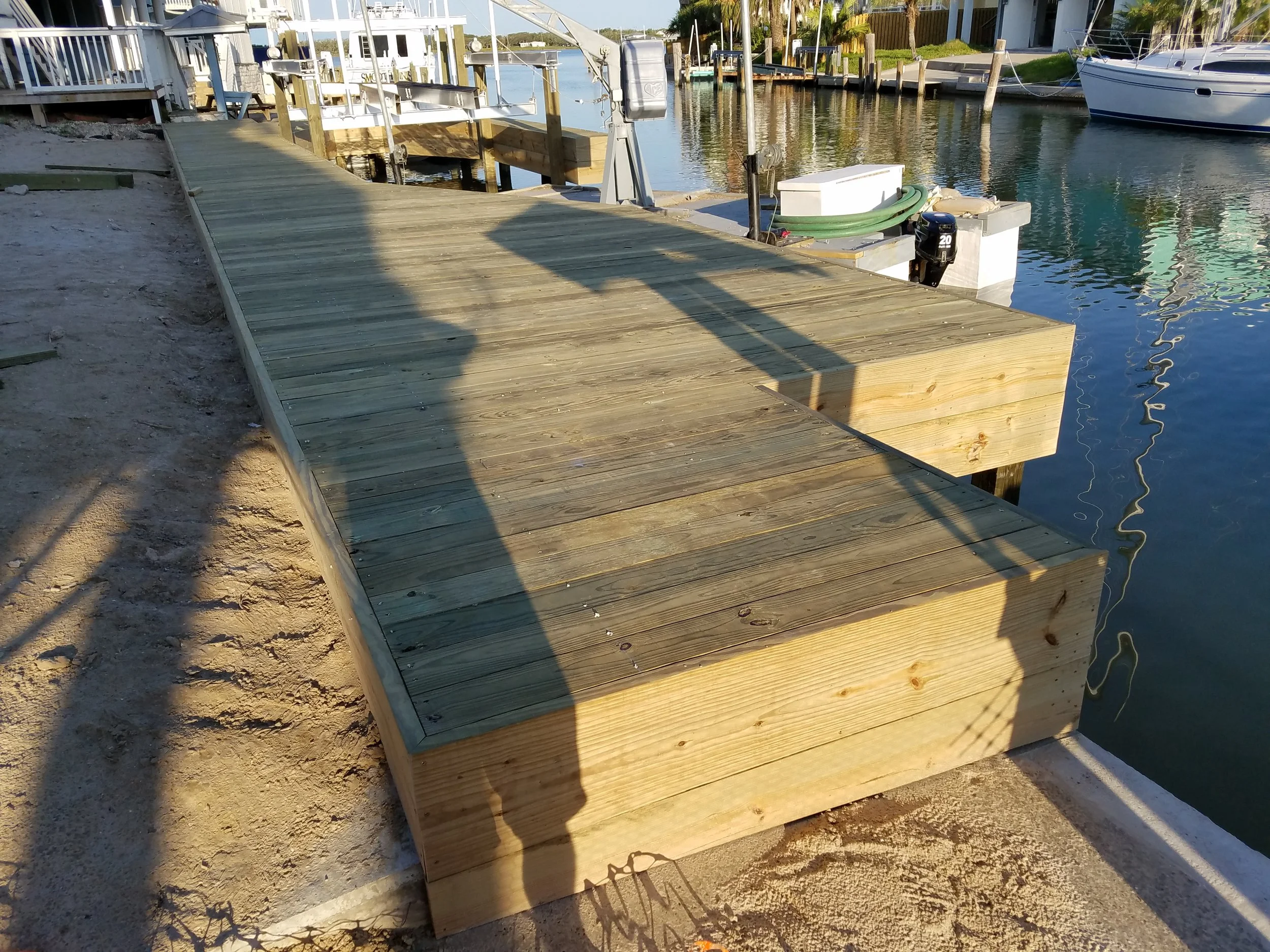 View of the dock along the bulkhead.