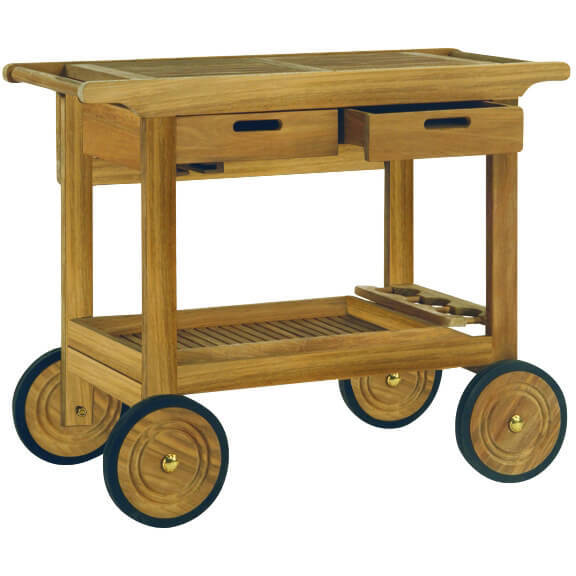 Serving Cart W Wheels Hildreth S, Outdoor Serving Cart On Wheels