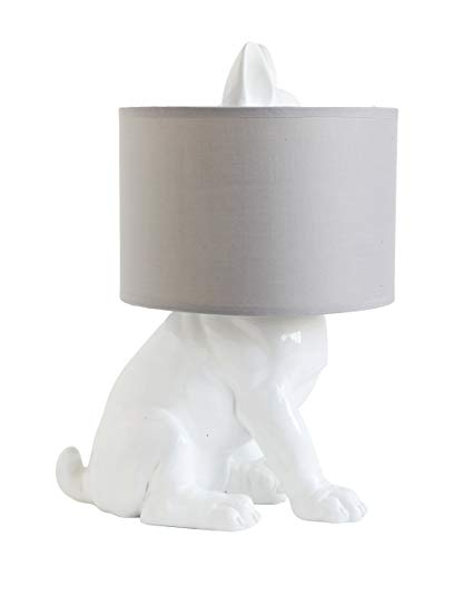 White Resin Dog Lamp Hildreth S Home, Lamp Shades White Plains Ny