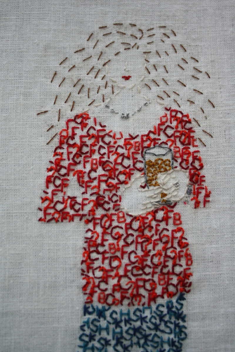 Embroidered Self-Portrait, 2015