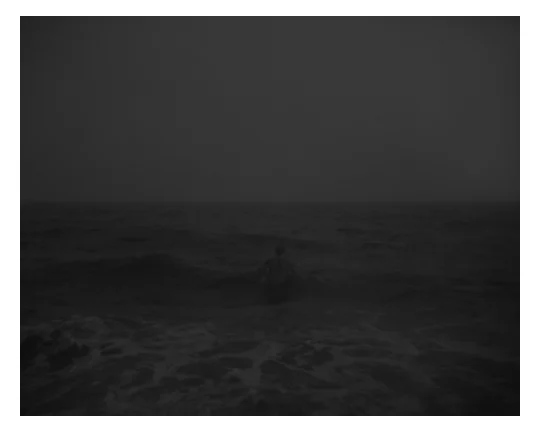 #3 gelatin sliver linen print with graphite, 40 x 50" 1994