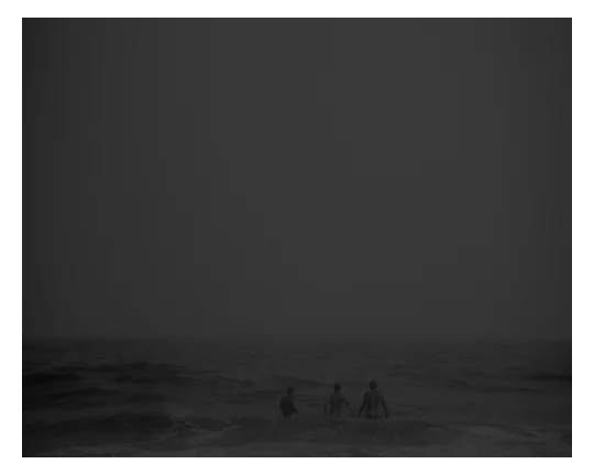 #6 gelatin sliver linen print with graphite, 40 x 50" 1994