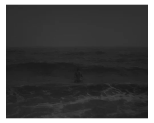 #7 gelatin sliver linen print with graphite, 40 x 50" 1994