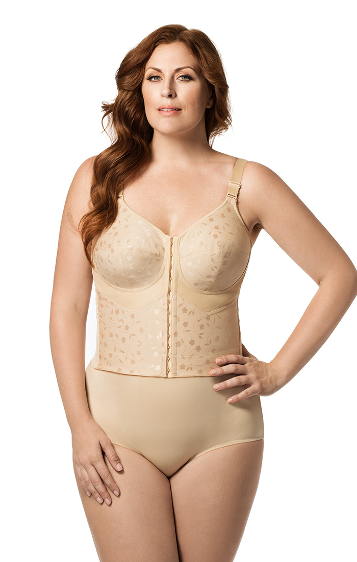 Jacquard Front-Hook Posture Longline Softcup — Elila