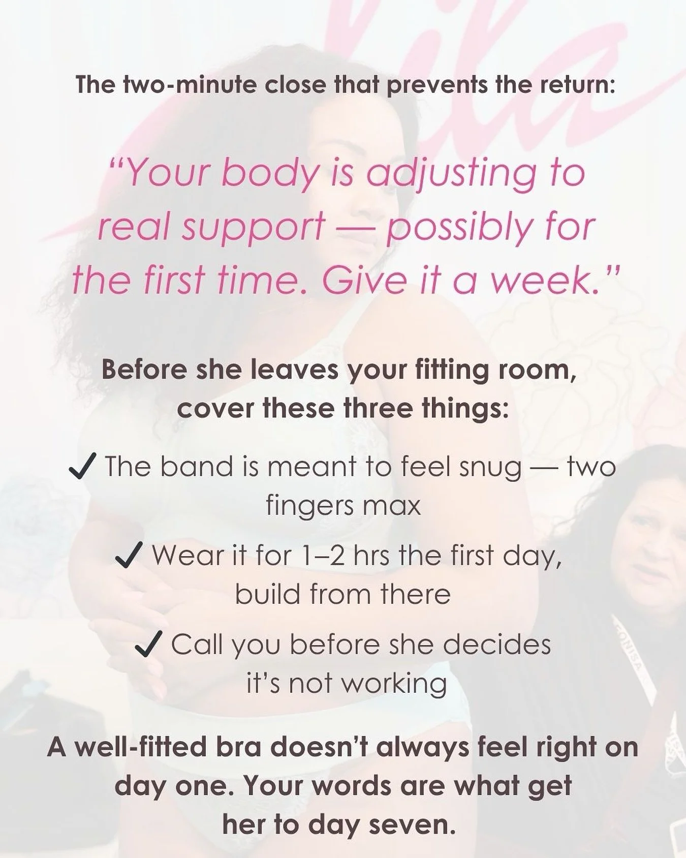 Save this for your next fitting ❤️

#BraFitterTips #SpecialtyRetail #FitEducation #ElilaUSA #IntimateApparel
