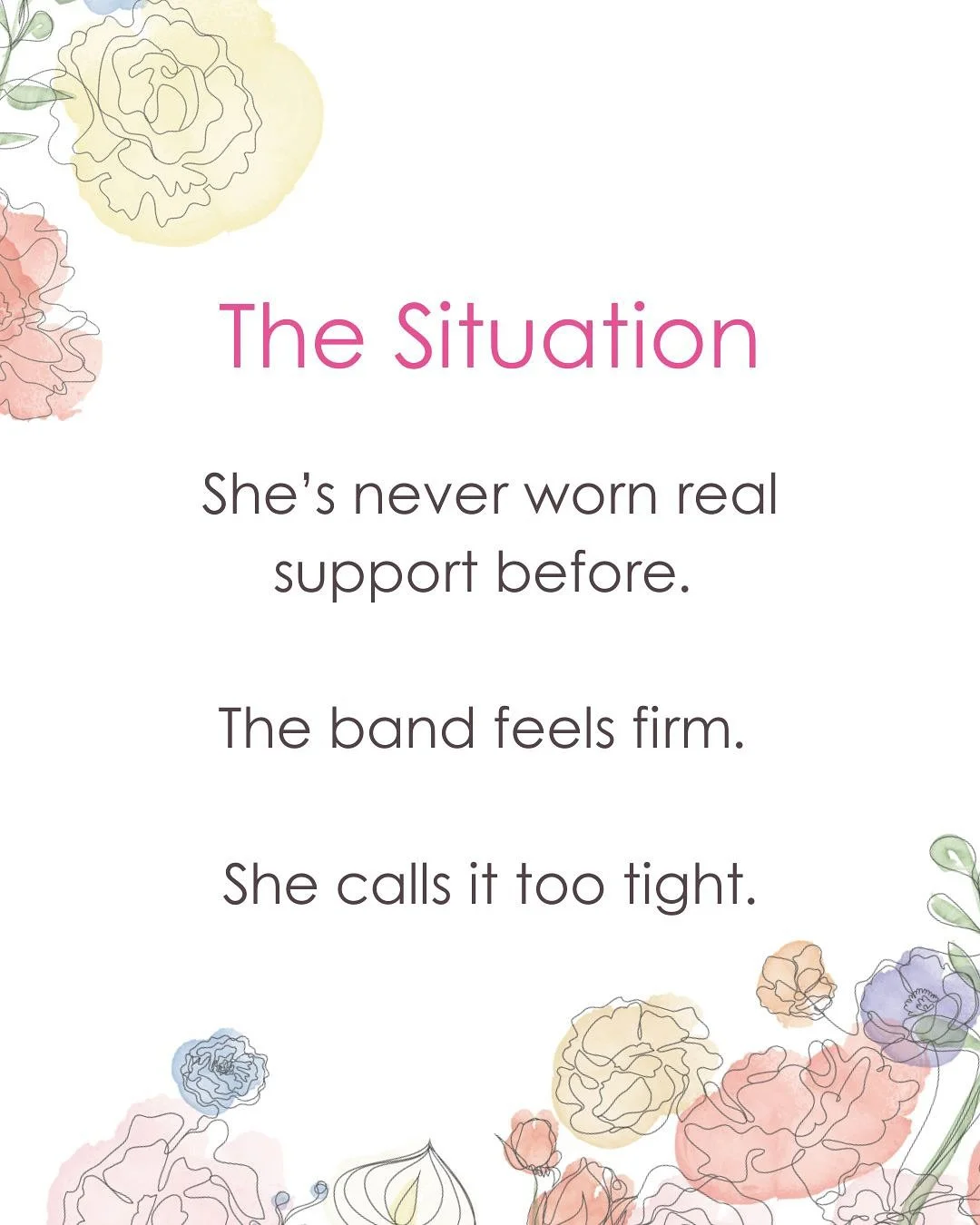 She says it&rsquo;s &ldquo;too tight&rdquo;&hellip;we say it&rsquo;s finally doing its job 👀

If you&rsquo;ve never worn real support before, a proper band will feel different at first&mdash;because it actually holds you up (not just sits there).

G