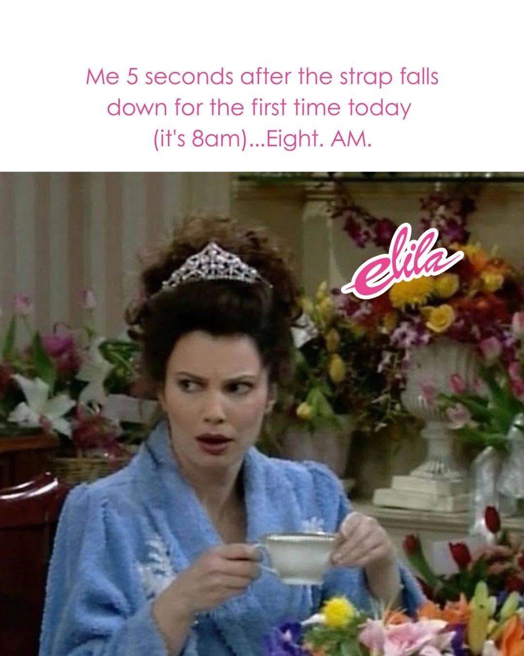 Me 5 seconds after the strap falls down for the first time today (it's 8am)⁠
Eight. AM.⁠
⁠
If you're already adjusting before your first coffee, the straps aren't the problem &mdash; the fit is. Straps are supposed to guide, not hold. The band does t